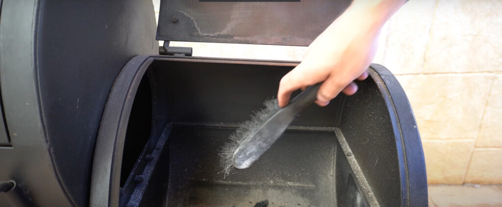 Clean the offset smoker